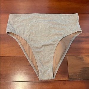 SKIMS Swim Glitter mid waist bottom in sienna